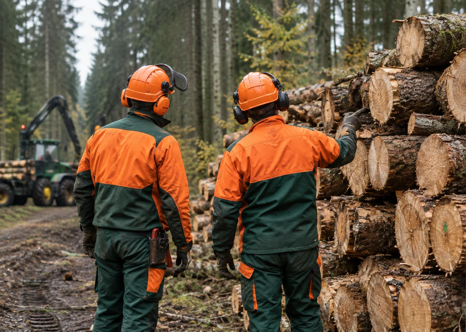 Unser Team bei der Arbeit im Wald